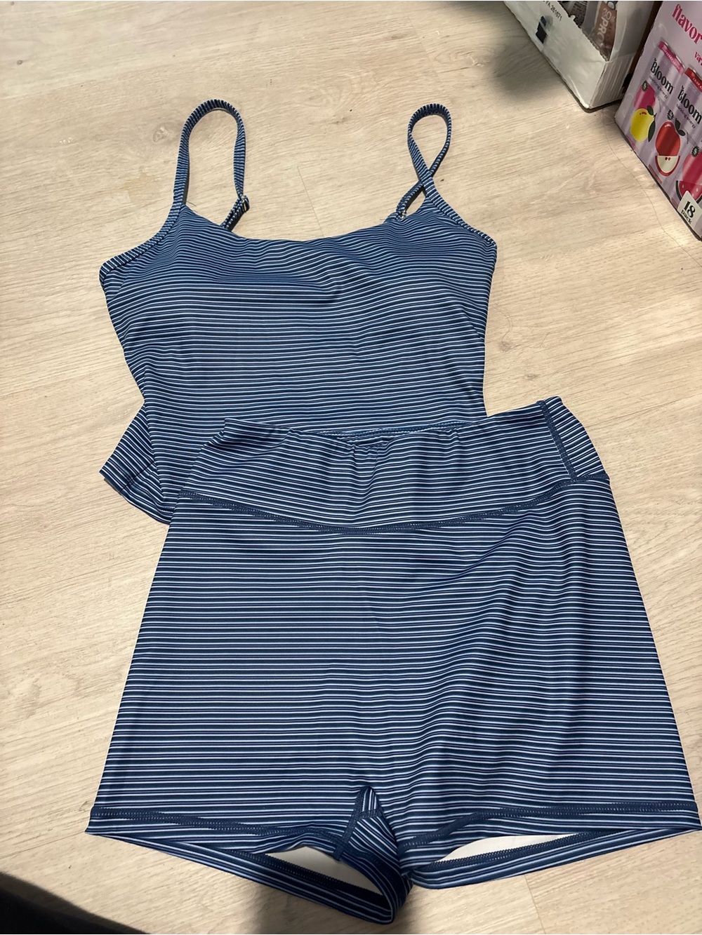 Catalina Blue & White Striped Cami and Shorts Set